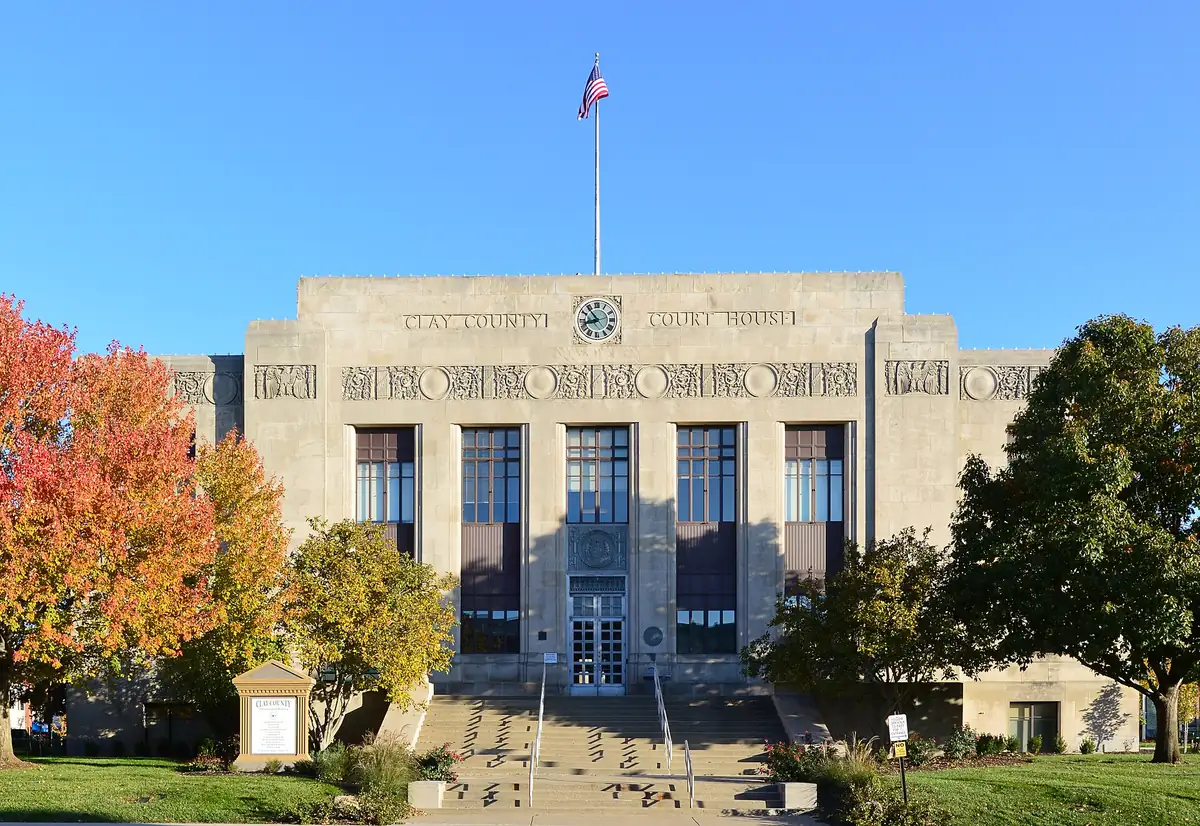 Clay County Courthouse on the historic square in Liberty, Missouri